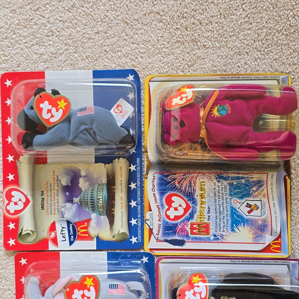 17 McDonalds Happy Meal ❤TY Teenie Beanie Babies☆ International Bears & More - Picture 6 of 9